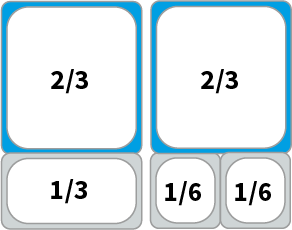 Schaubild: Beispiel Kombinationsmöglichkeiten von GN 2/3 Behältern