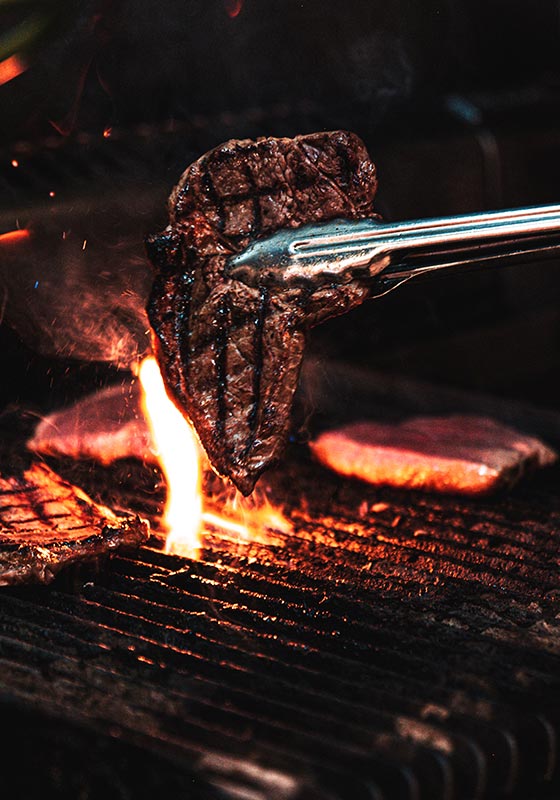 Steak auf einem Grill